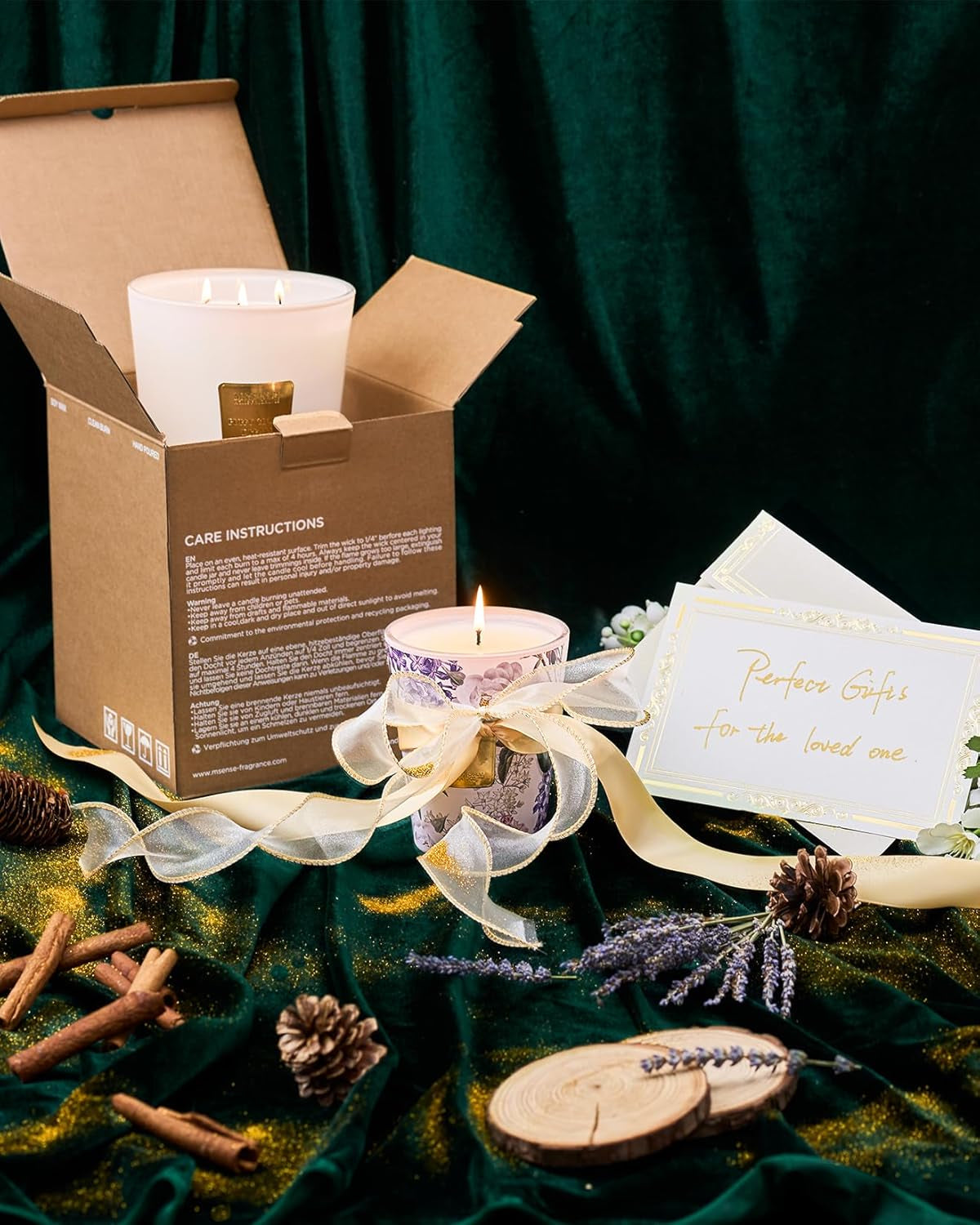 Linen Breeze Scented Candle,14Oz 60 Hours Long Lasting Slow Burning, Natural Soy Wax for Home Scented, Winter Holiday，Stress Relief Aromatherapy Candles for Her Him