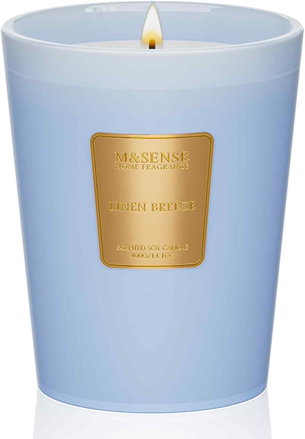 Linen Breeze Scented Candle,14Oz 60 Hours Long Lasting Slow Burning, Natural Soy Wax for Home Scented, Winter Holiday，Stress Relief Aromatherapy Candles for Her Him