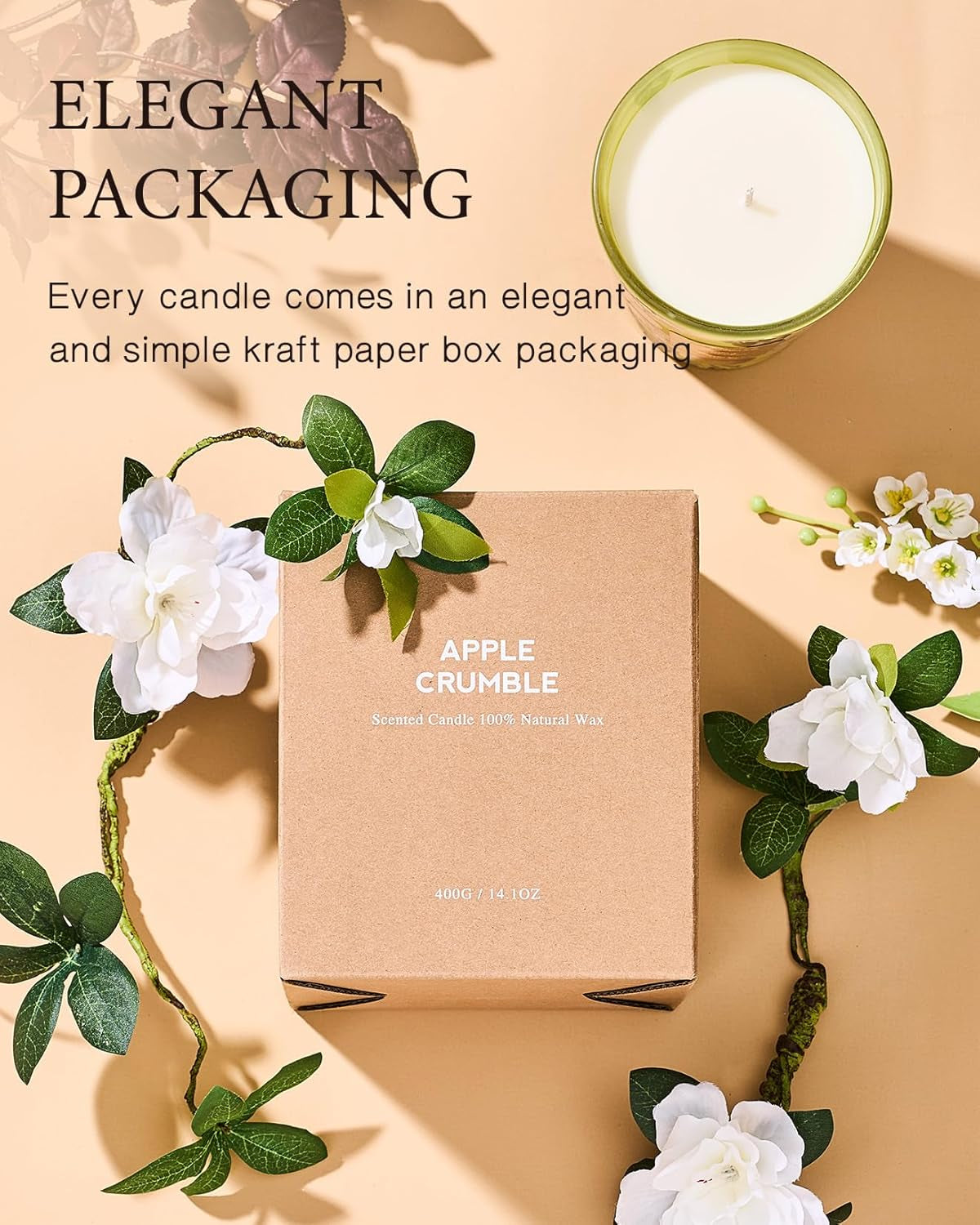 Linen Breeze Scented Candle,14Oz 60 Hours Long Lasting Slow Burning, Natural Soy Wax for Home Scented, Winter Holiday，Stress Relief Aromatherapy Candles for Her Him