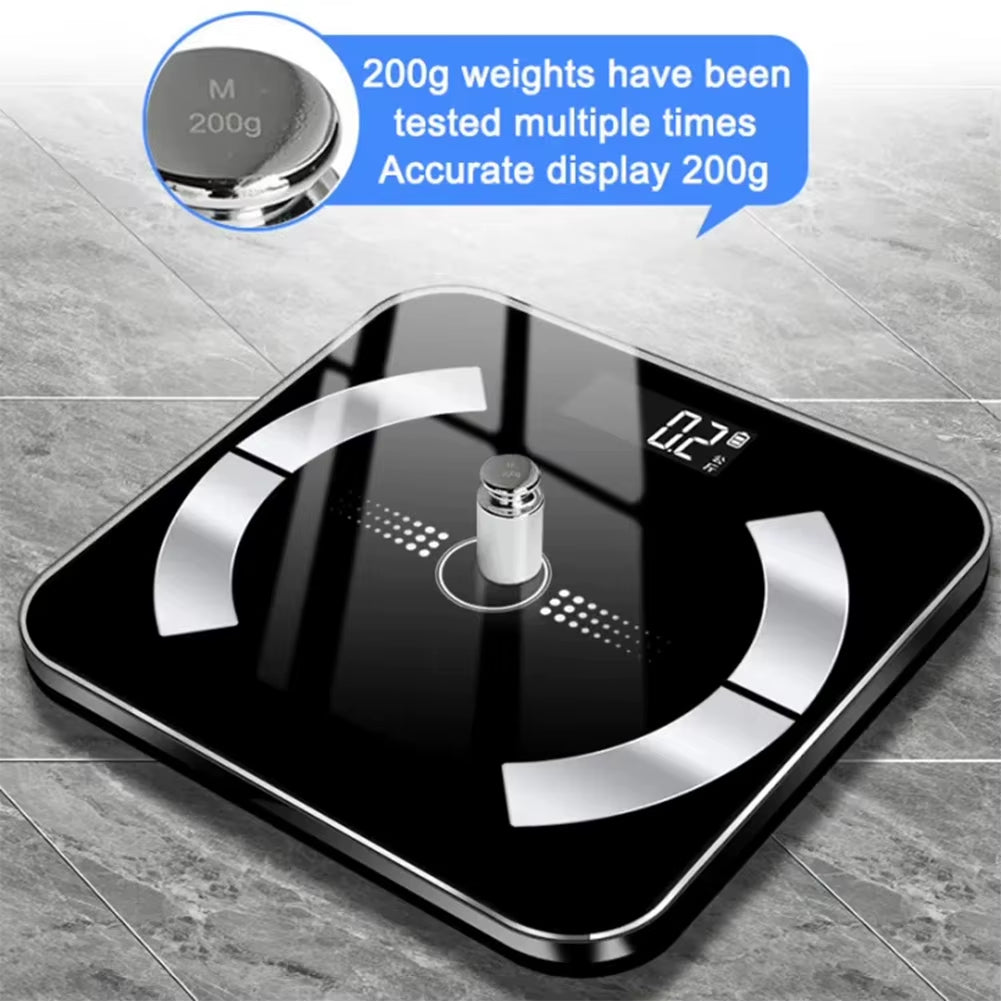 Electronic Scale for Body Body Composition Analyzer Bluetooth-Compatible Fat BMI BMR Muscle Mass Wireless Digital Bathroom Scale