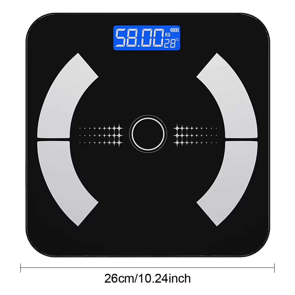 Electronic Scale for Body Body Composition Analyzer Bluetooth-Compatible Fat BMI BMR Muscle Mass Wireless Digital Bathroom Scale